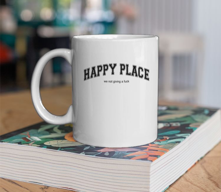 happy place varsity2 Coffee Mug