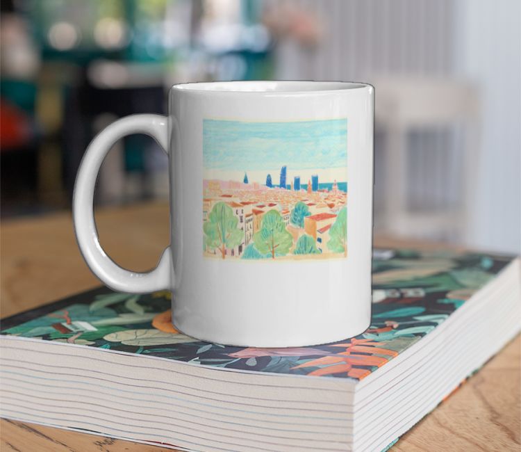 Barcelona Cityscape Coffee Mug