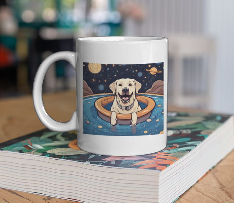 Doggo in a pool of ectasy  Coffee Mug