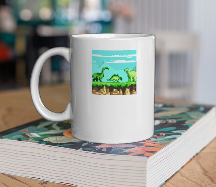 Jurassic Pixel Tee Coffee Mug