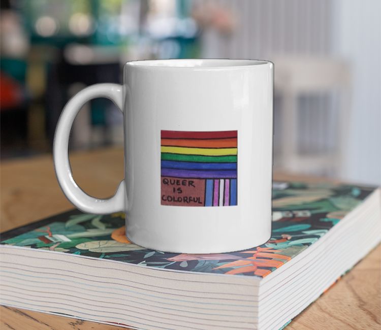 Queer is colorful  Coffee Mug