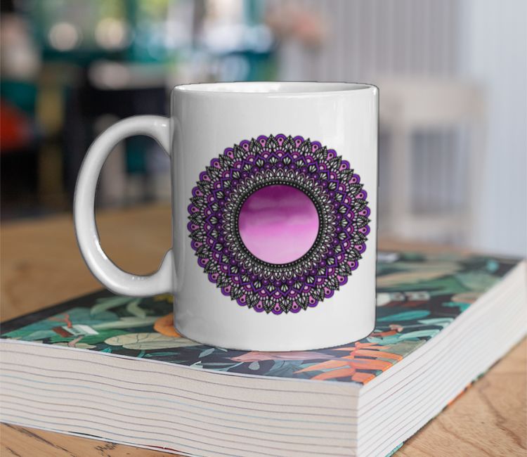 Purple sky mandala  Coffee Mug