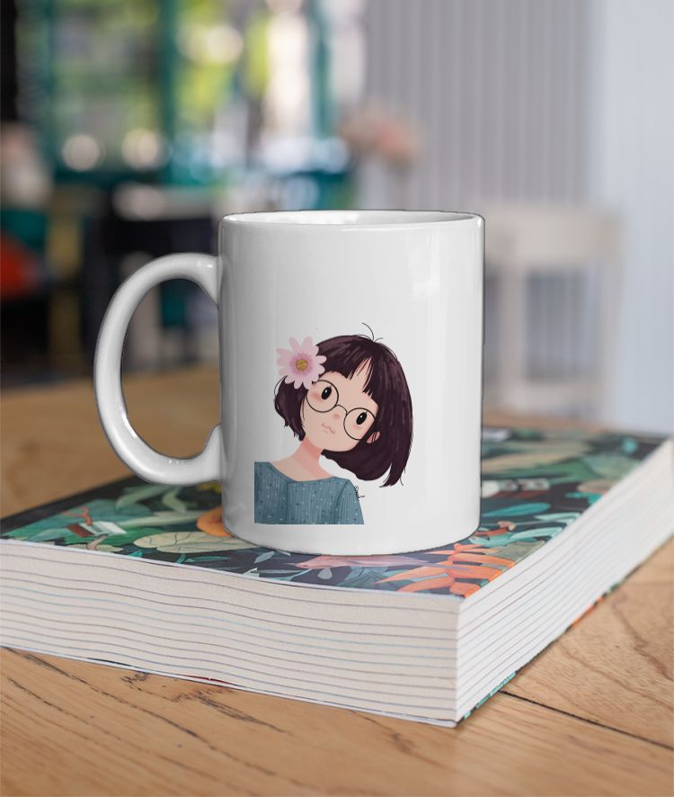 Flower Girl Mug Frankly Wearing - Main Image