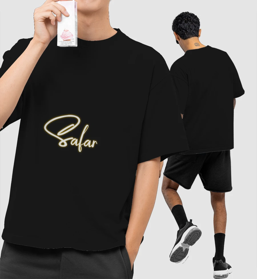 Safar Front-Printed Oversized T-Shirt