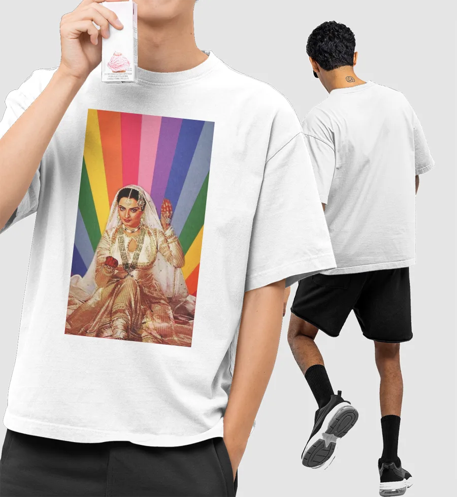UMRAON JAAN x REKHAJI Front-Printed Oversized T-Shirt