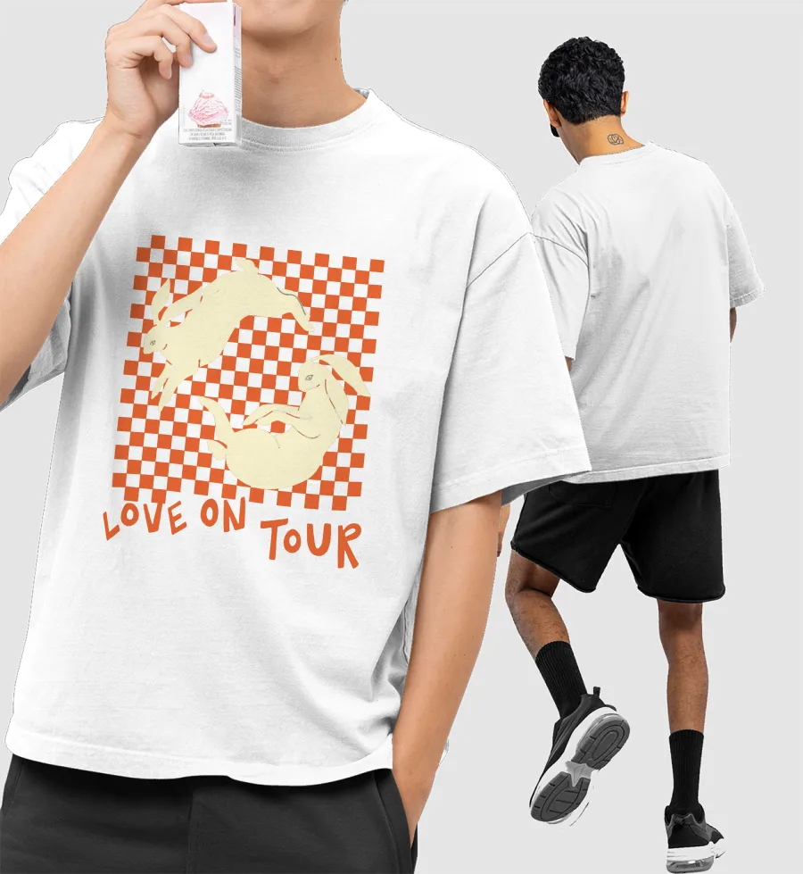  Love On Tour <3 Front-Printed Oversized T-Shirt