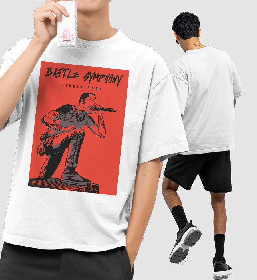 Linkin park - Battle Symphony  Front-Printed Oversized T-Shirt