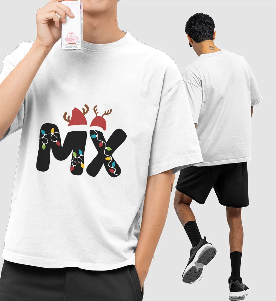 Mx Claus Front-Printed Oversized T-Shirt