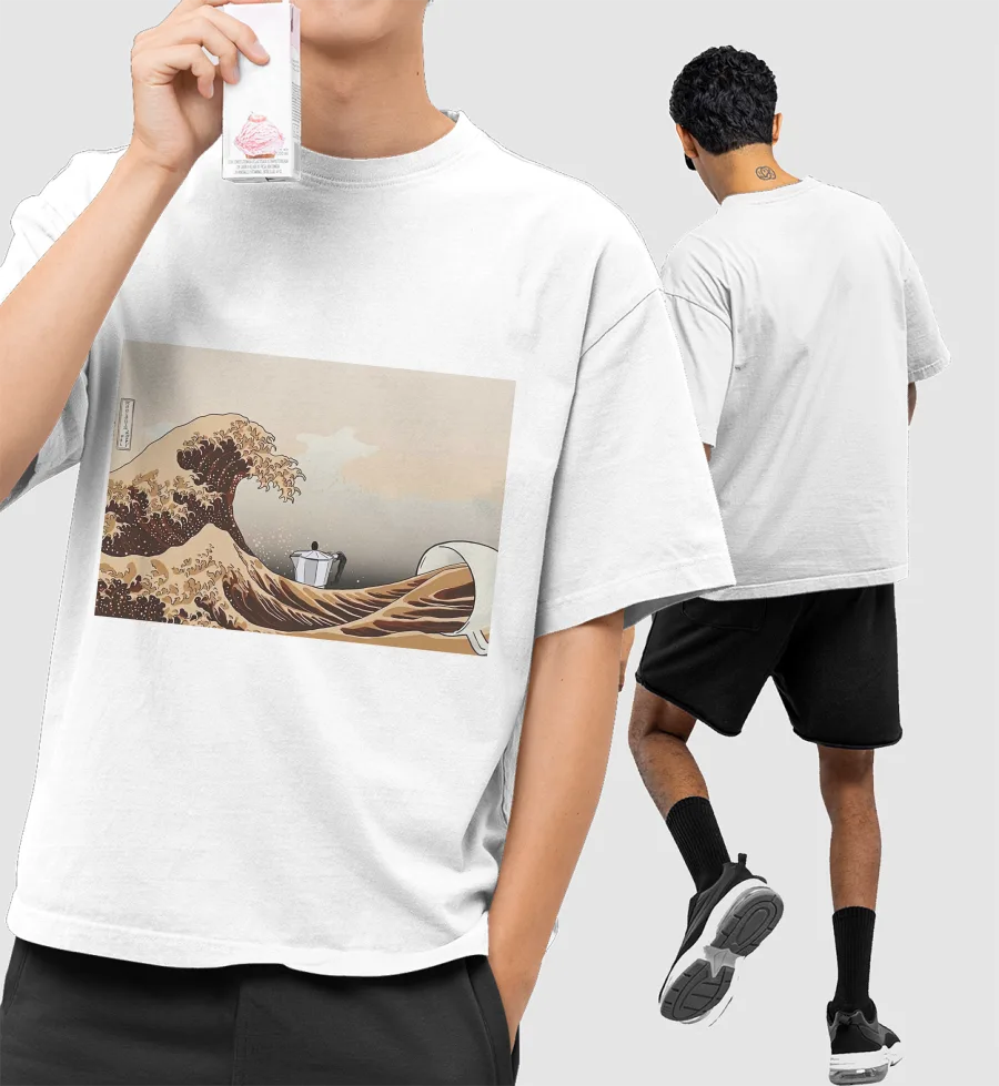 Coffee is an ART Front-Printed Oversized T-Shirt