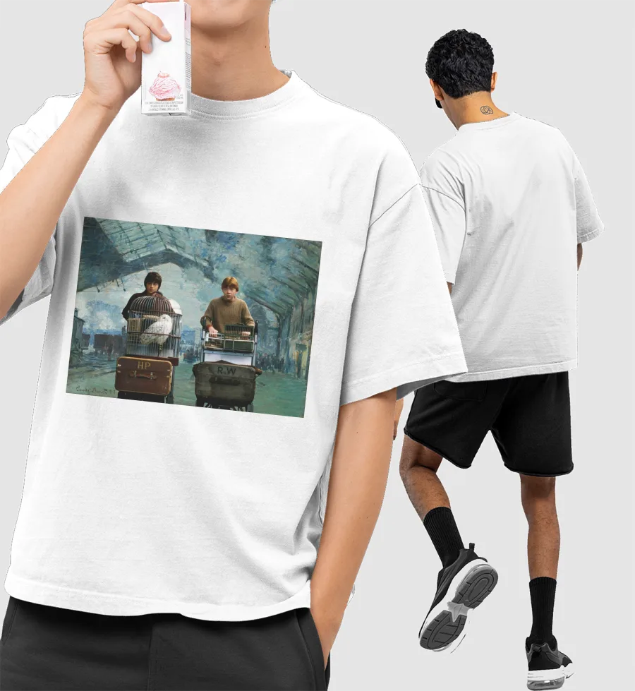 Harry Potter and the Philosopher's Stone Front-Printed Oversized T-Shirt
