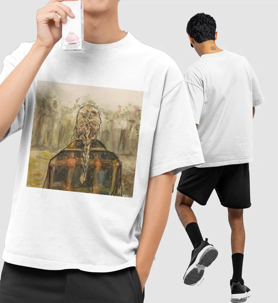 evermore- Taylor Swift fanart Front-Printed Oversized T-Shirt