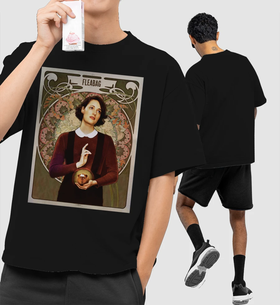 Fleabag Art Nouveau Oversized T-Shirt Frankly Wearing