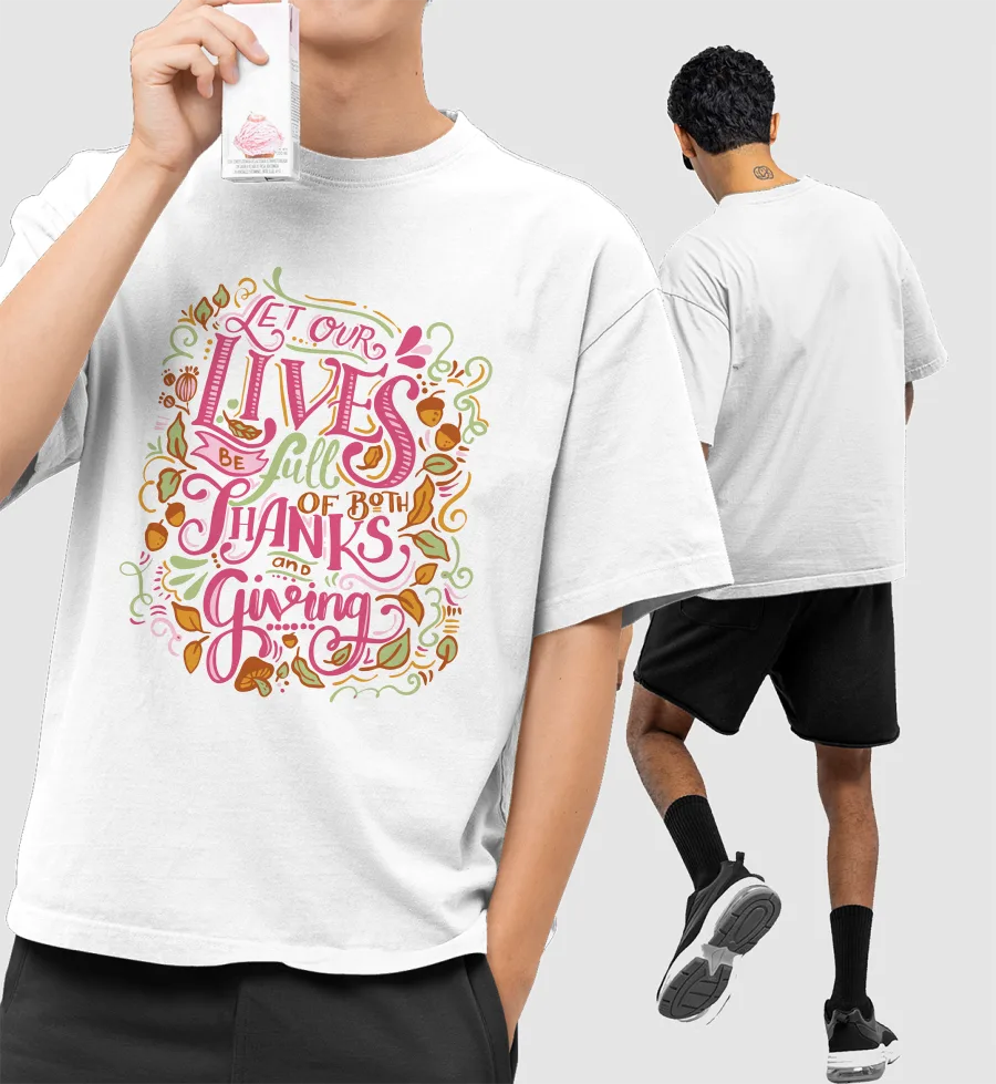 AESTHETICS Front-Printed Oversized T-Shirt