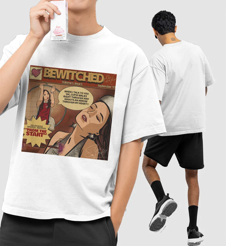 Bewitched by Laufey Front-Printed Oversized T-Shirt