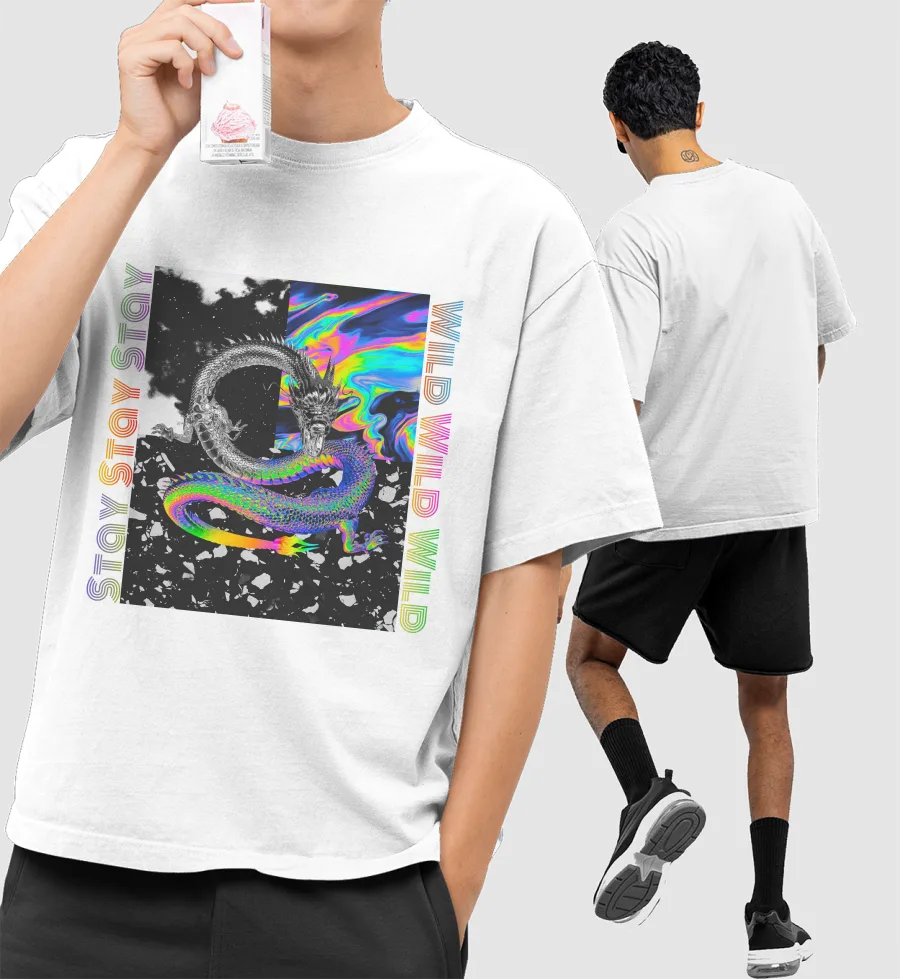 Graphic oversized tee Front-Printed Oversized T-Shirt