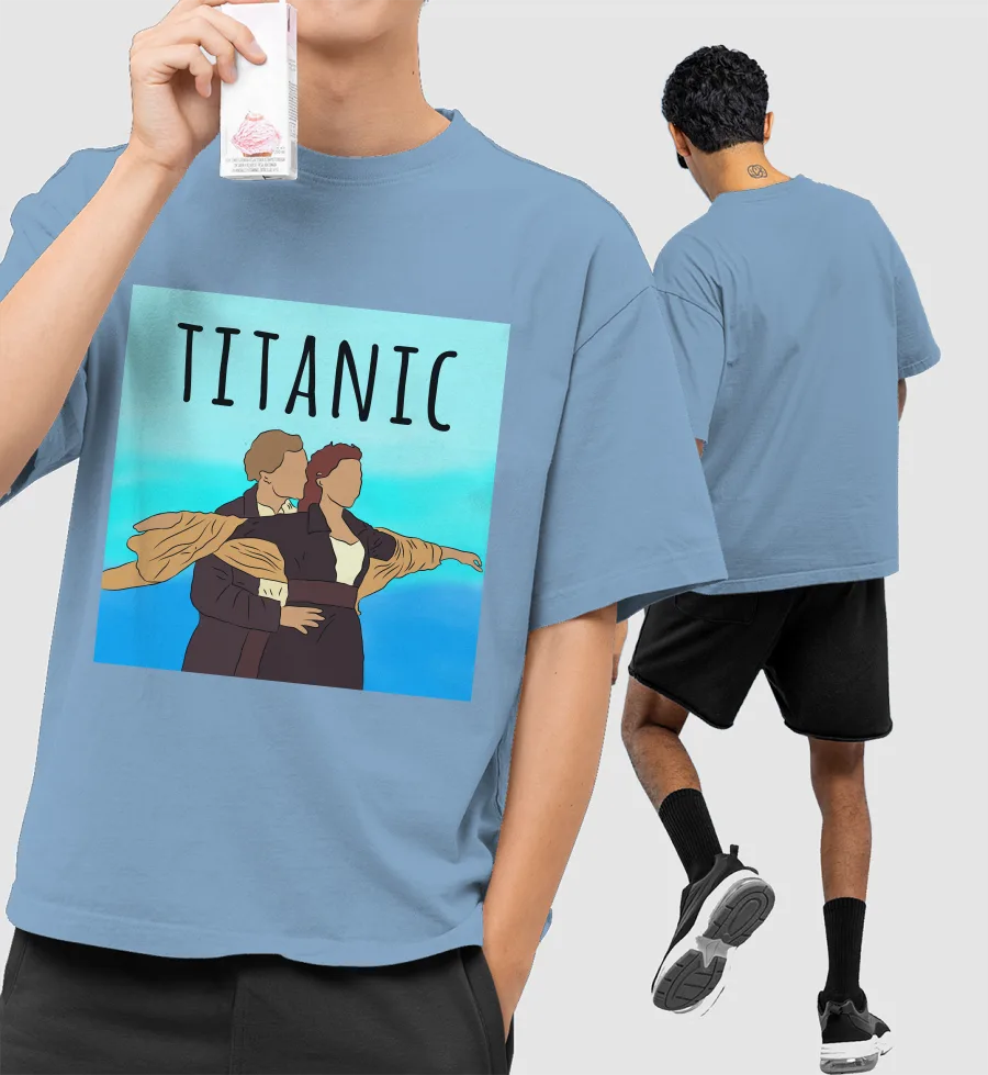 Titanic  Front-Printed Oversized T-Shirt