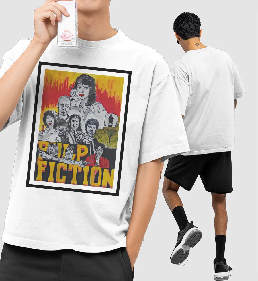 Pulp Fiction Front-Printed Oversized T-Shirt