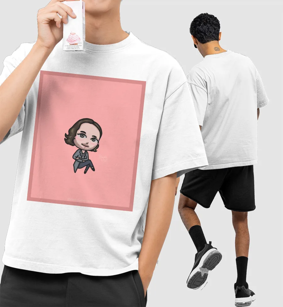 Chibi Hozier Front-Printed Oversized T-Shirt