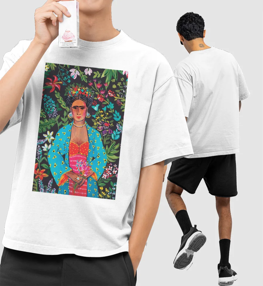 Frida Kahlo Edition Front-Printed Oversized T-Shirt