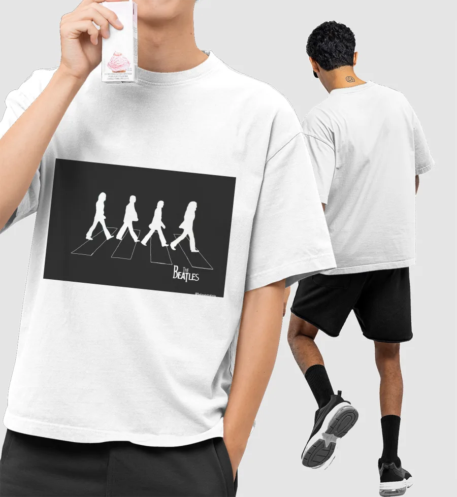 The Beatles Front-Printed Oversized T-Shirt