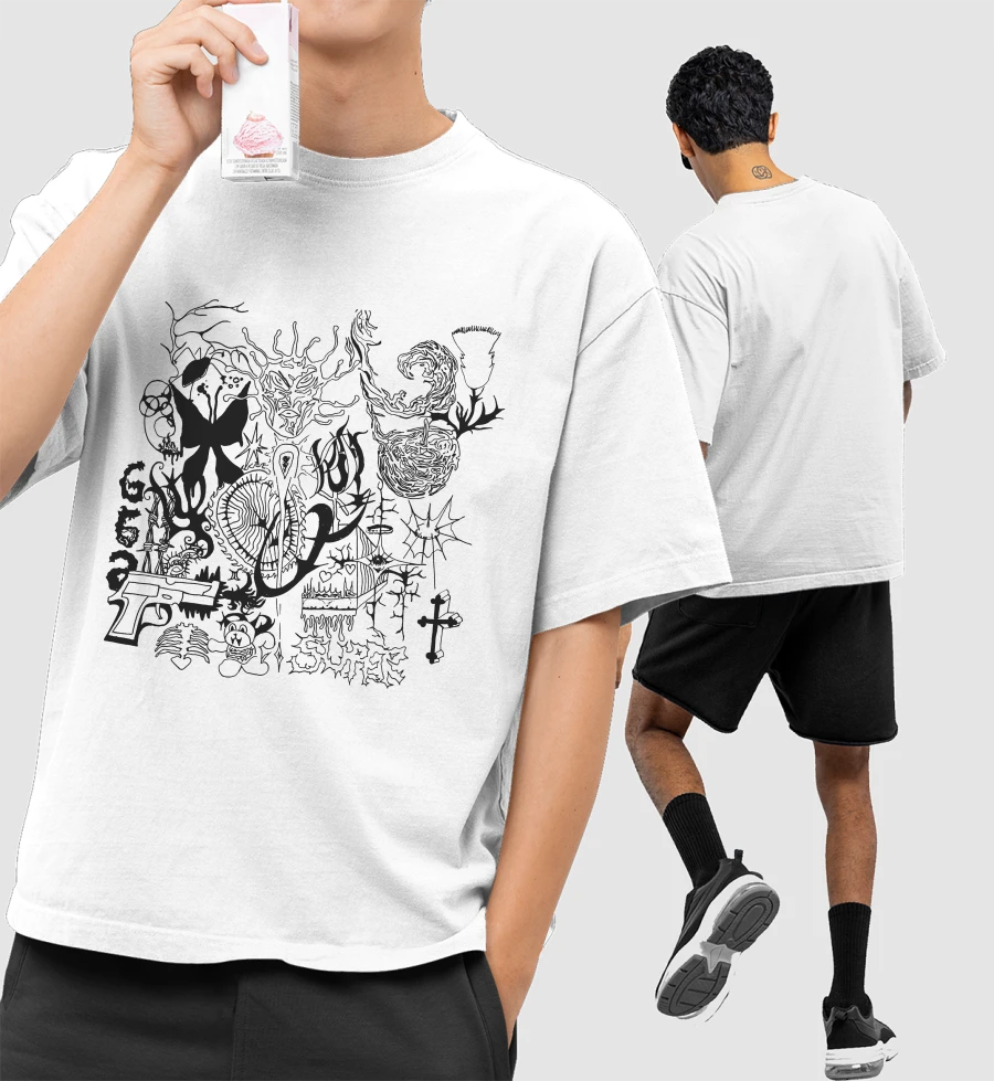 GENESIS Front-Printed Oversized T-Shirt