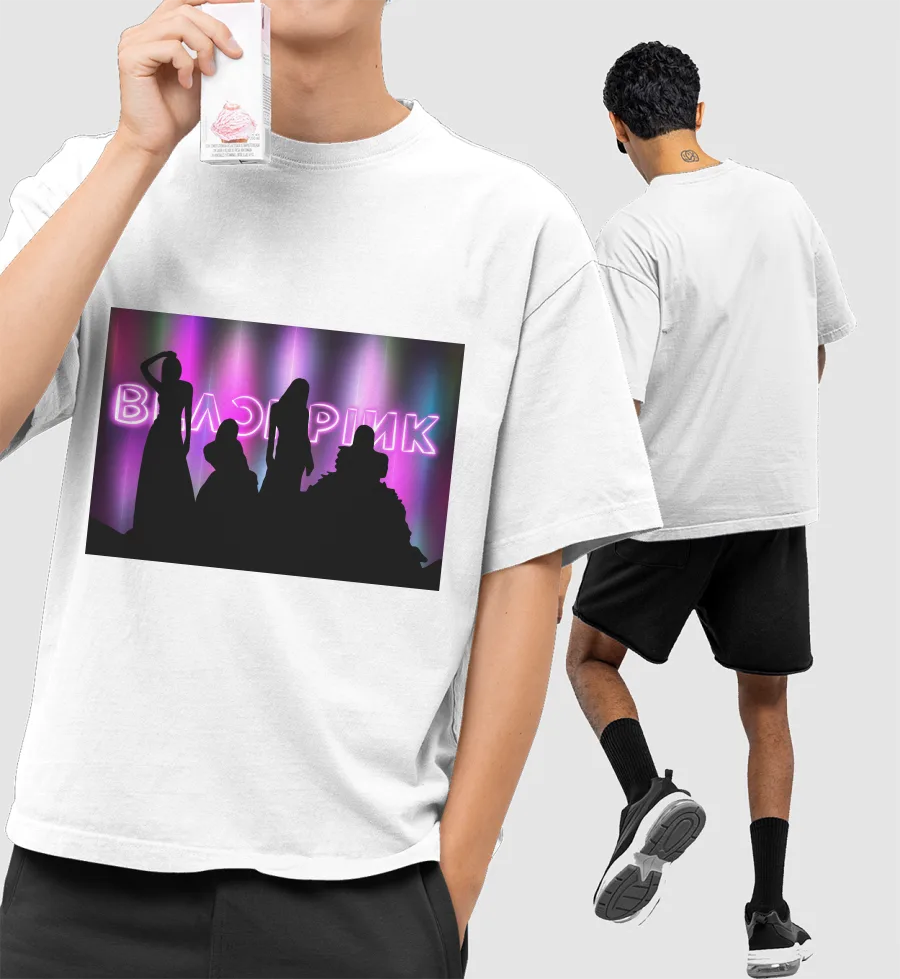 Blackpink design#6 Front-Printed Oversized T-Shirt