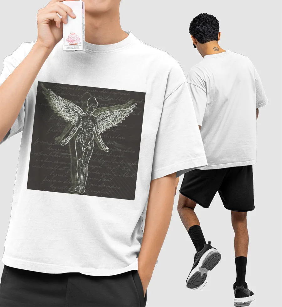 nirvana in utero Front-Printed Oversized T-Shirt