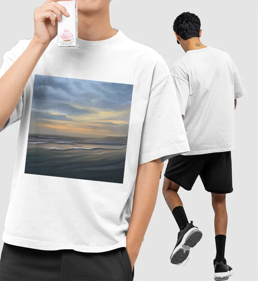 BeAch Front-Printed Oversized T-Shirt