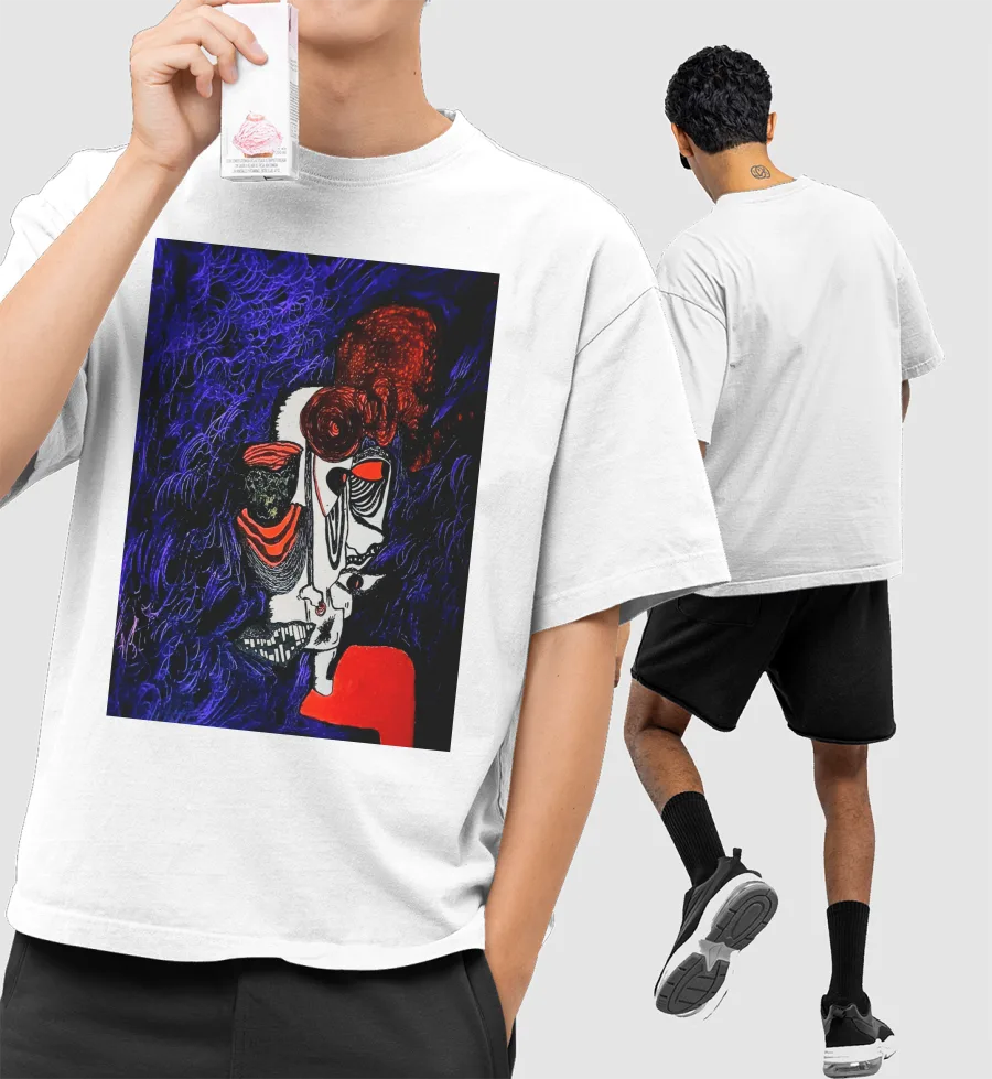 Untitled Front-Printed Oversized T-Shirt