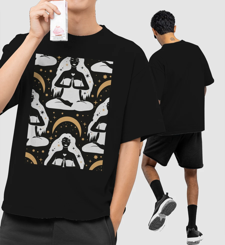 MEDICATION PRINT Front-Printed Oversized T-Shirt