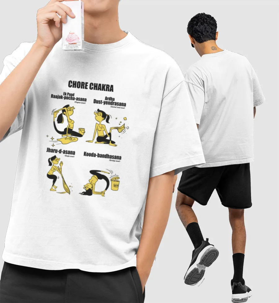chore chakra Front-Printed Oversized T-Shirt