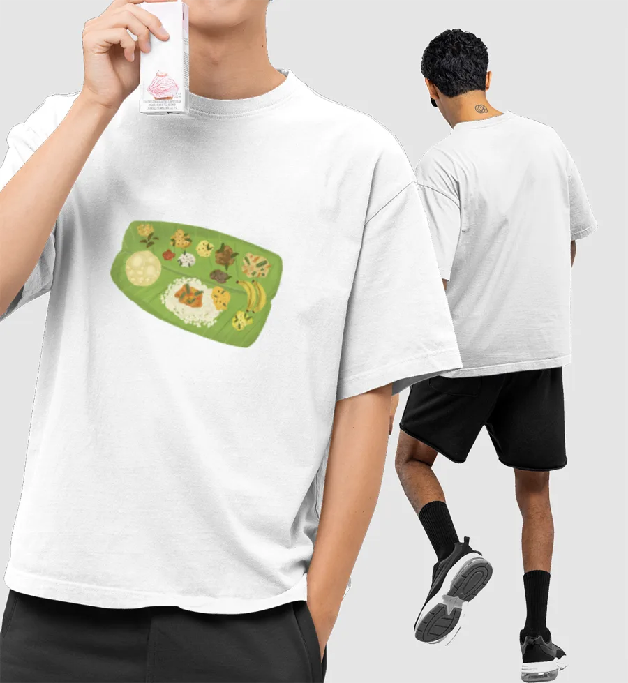     Taste of Kerala Front-Printed Oversized T-Shirt