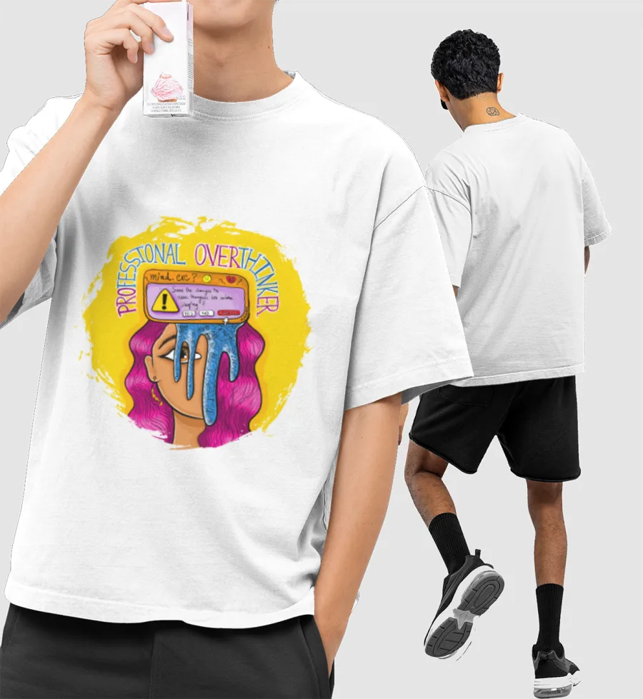 Professional Overthinker Front-Printed Oversized T-Shirt