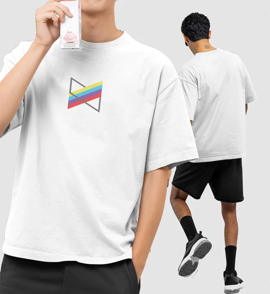 MKBHD logo color Front-Printed Oversized T-Shirt