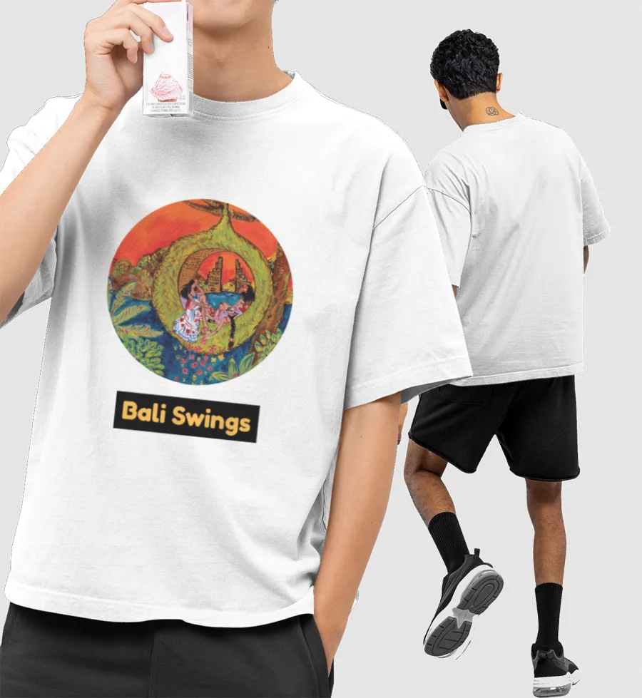 Bali Swings Front-Printed Oversized T-Shirt