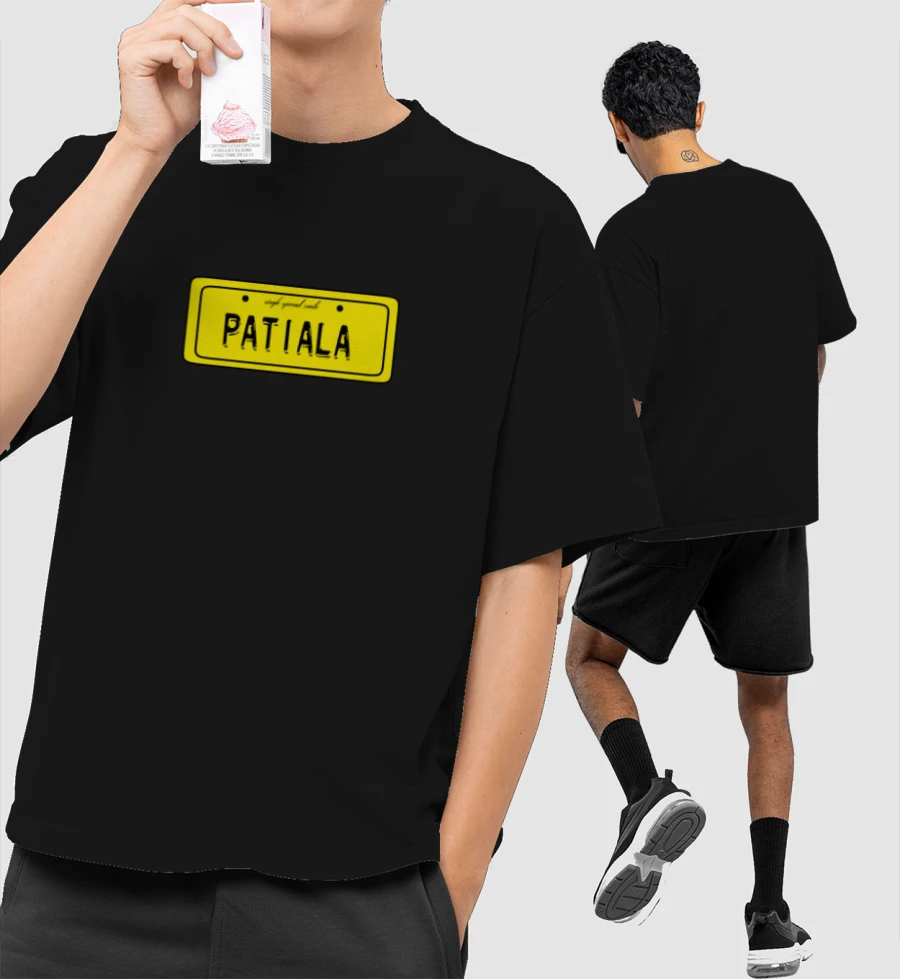 PATIALA Front-Printed Oversized T-Shirt