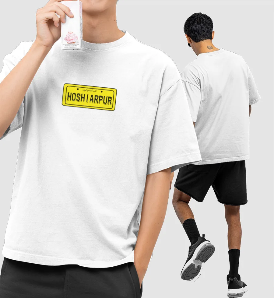 HOSHIARPUR Front-Printed Oversized T-Shirt