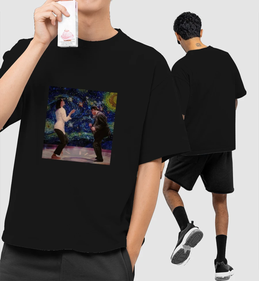 Pulp Fiction Front-Printed Oversized T-Shirt