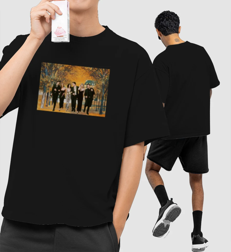 F.R.I.E.N.D.S Front-Printed Oversized T-Shirt