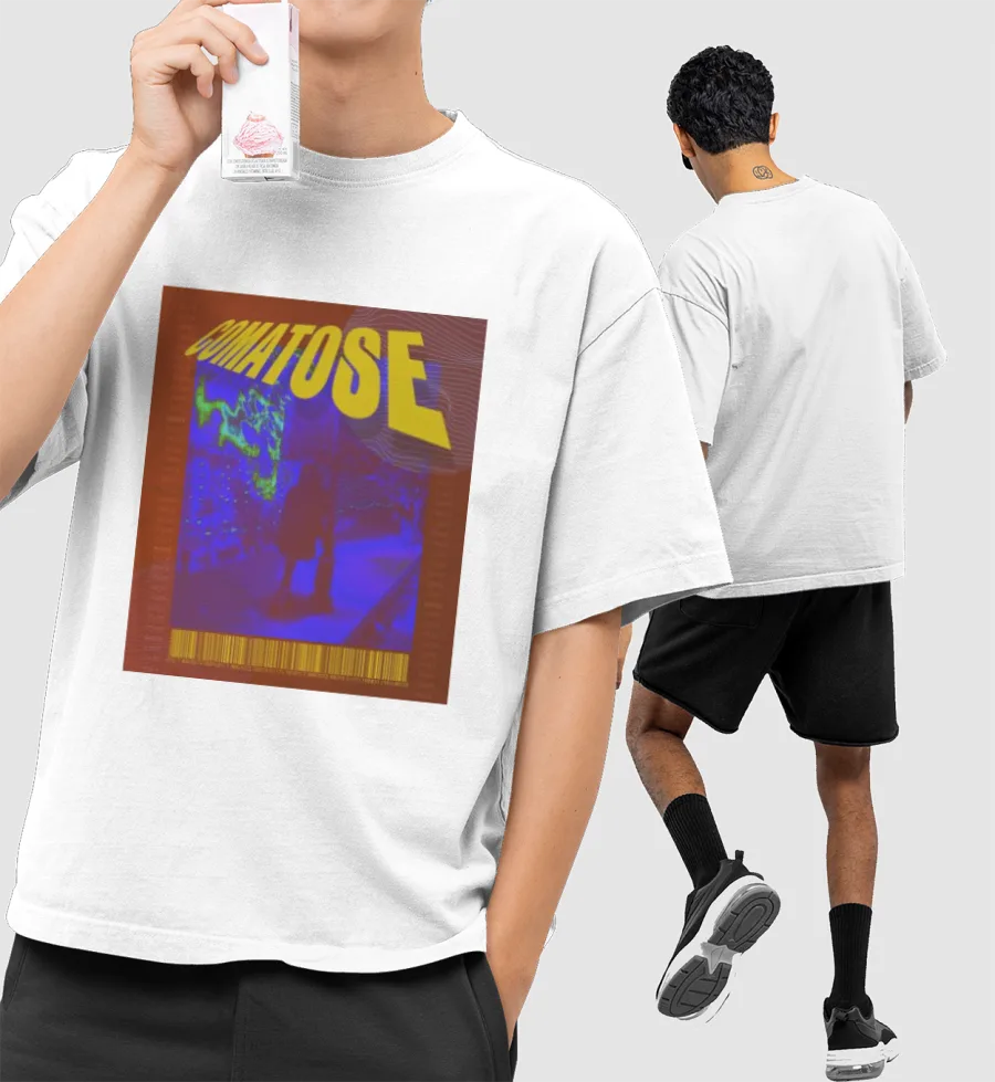 comatose Front-Printed Oversized T-Shirt