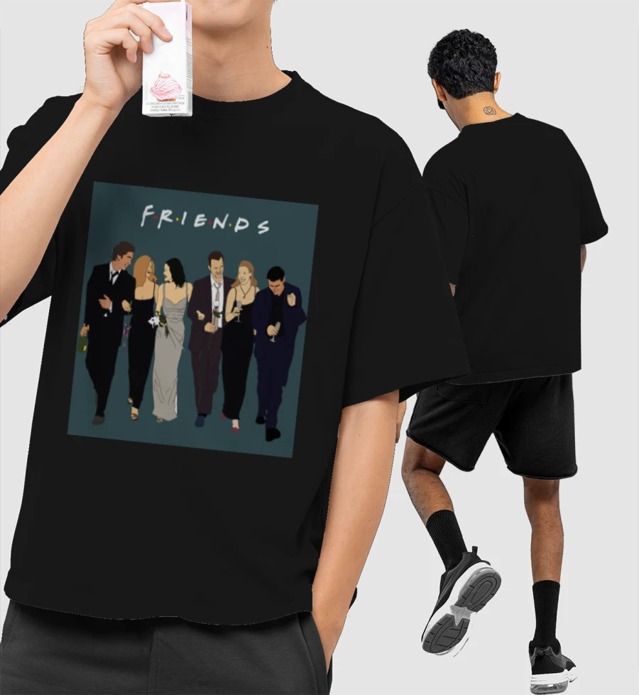 Friends  Front-Printed Oversized T-Shirt