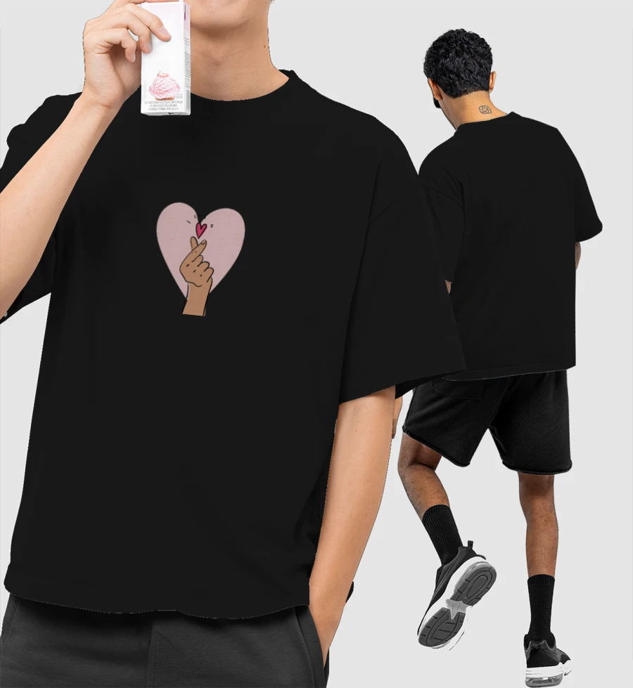 K-Pop Front-Printed Oversized T-Shirt