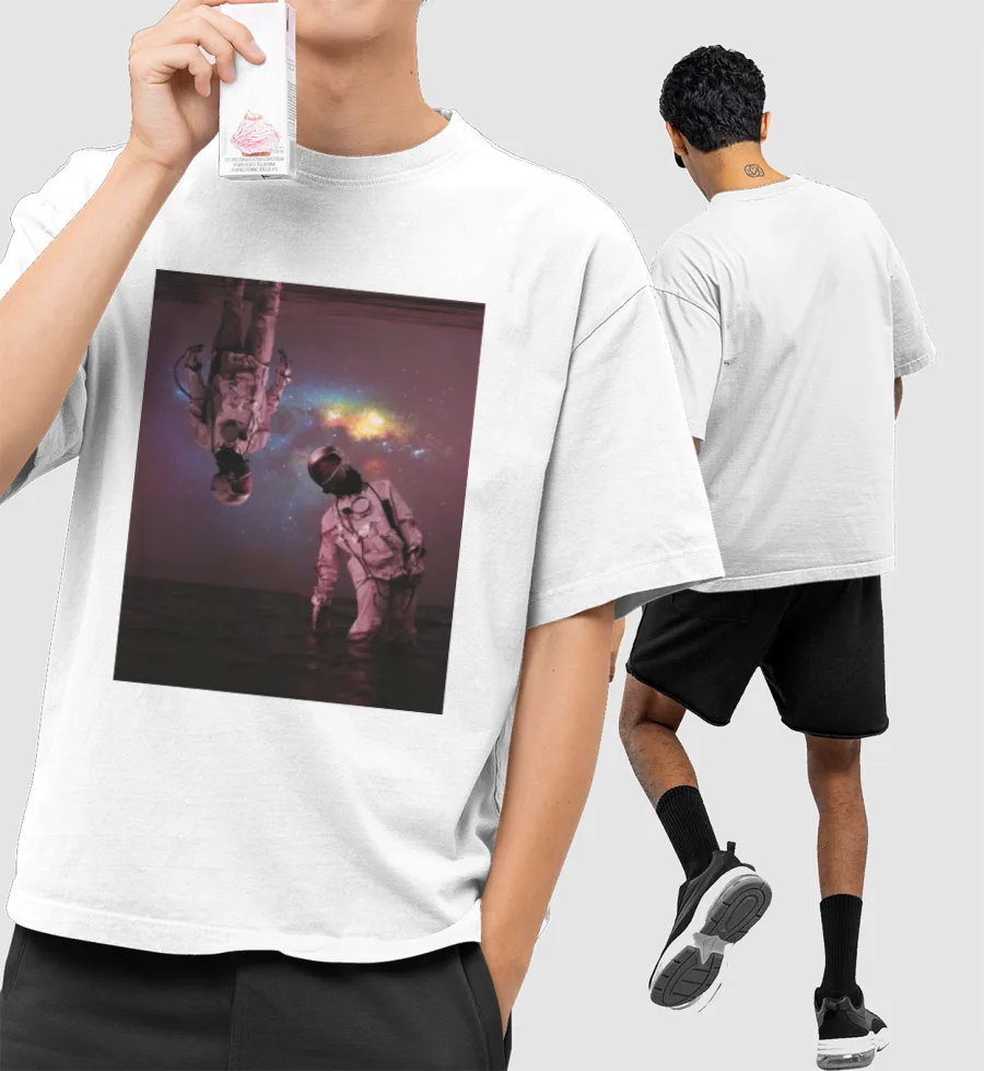 Astronaut in the ocean Front-Printed Oversized T-Shirt