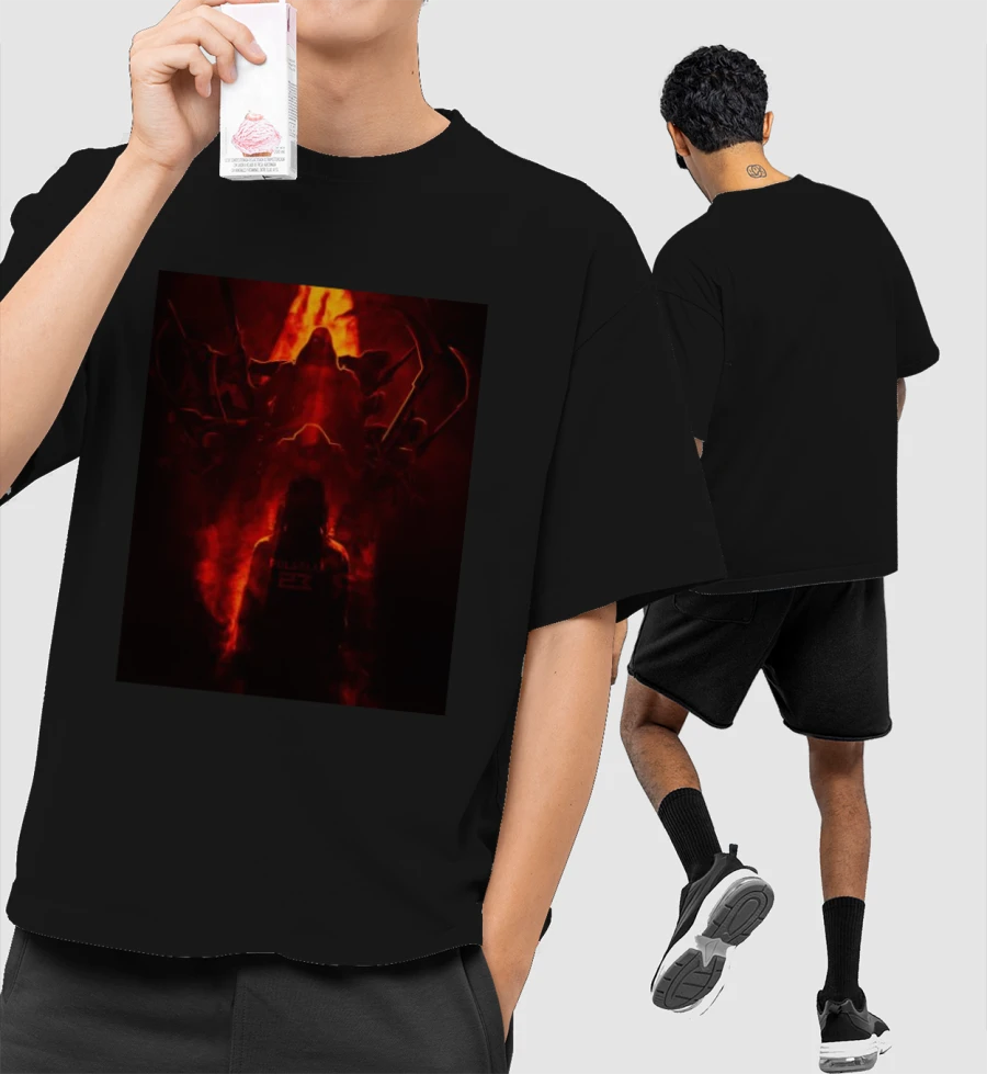 Zeath Front-Printed Oversized T-Shirt