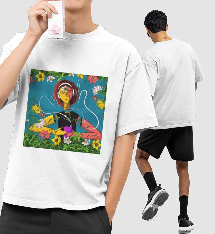 Euphoria Front-Printed Oversized T-Shirt