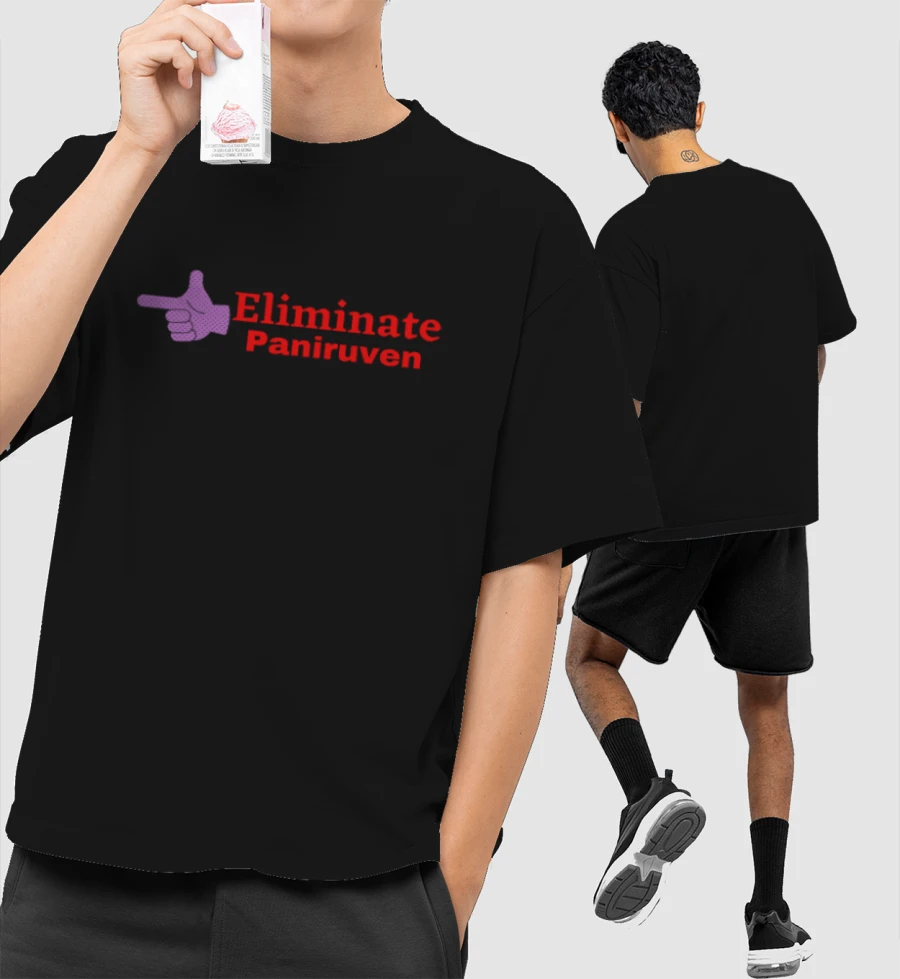 Eliminate Paniruven Front-Printed Oversized T-Shirt