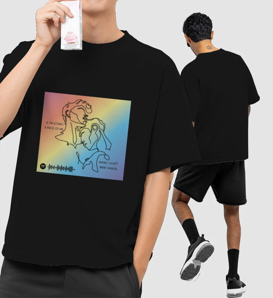 Heaven Front-Printed Oversized T-Shirt