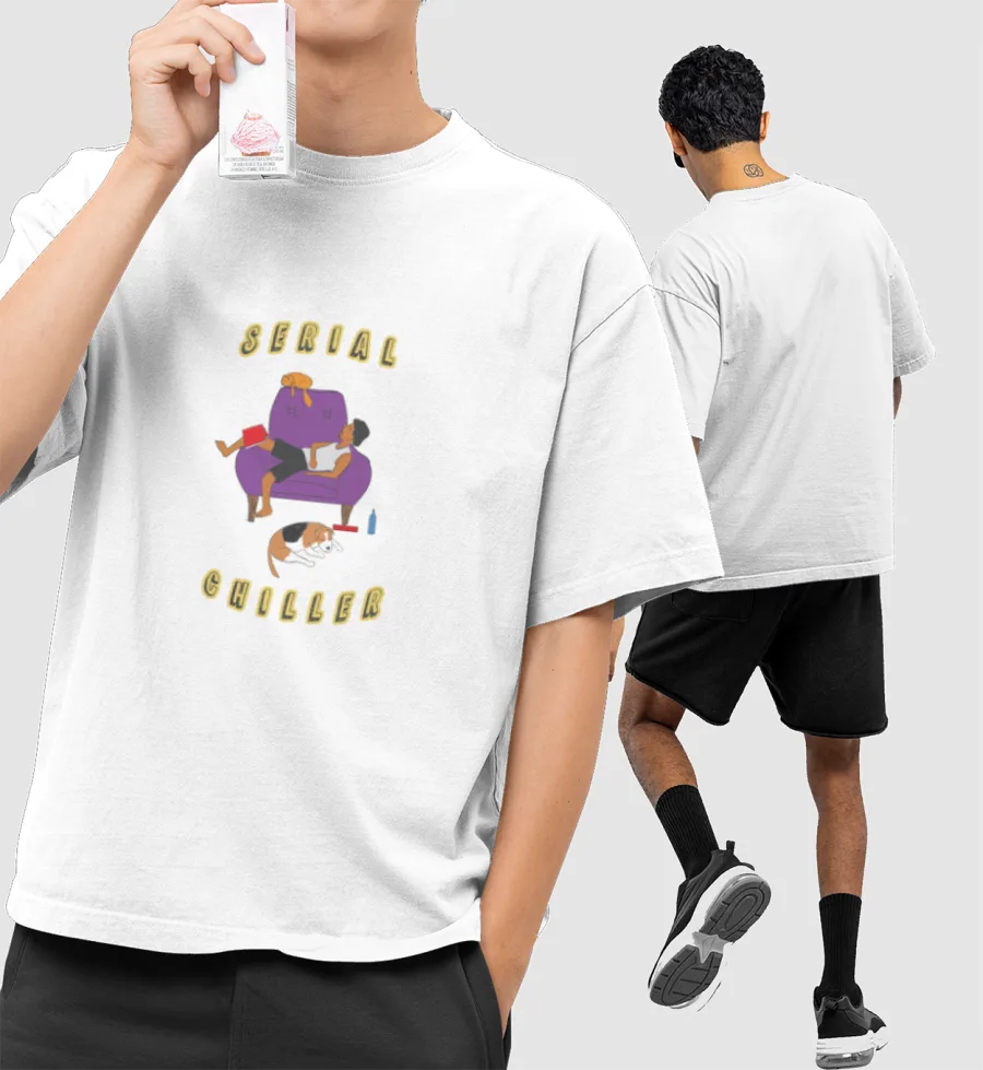 SerialChiller1 Front-Printed Oversized T-Shirt