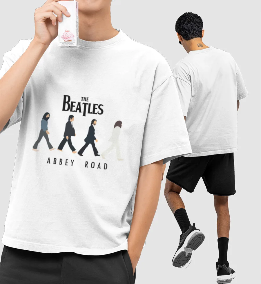 the beatles abbey road  Front-Printed Oversized T-Shirt