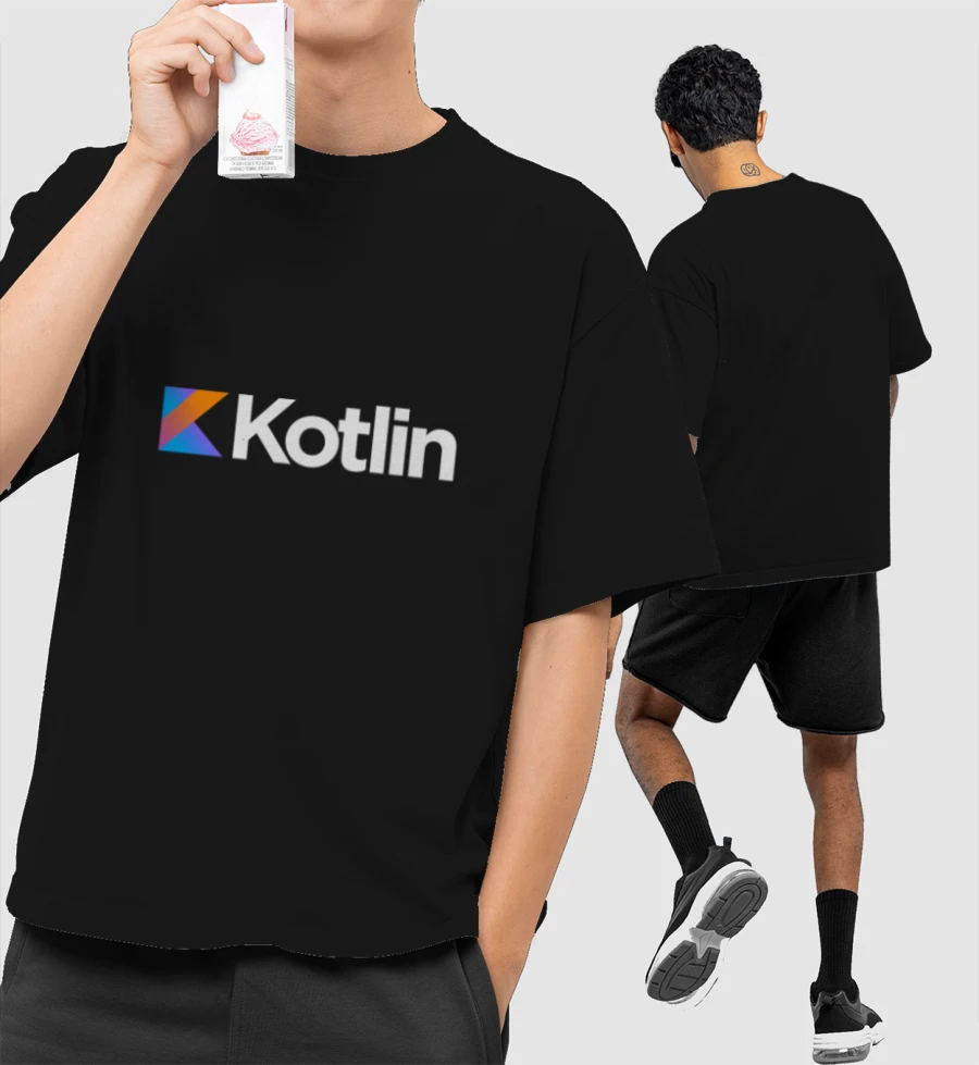 kotlin developer Front-Printed Oversized T-Shirt